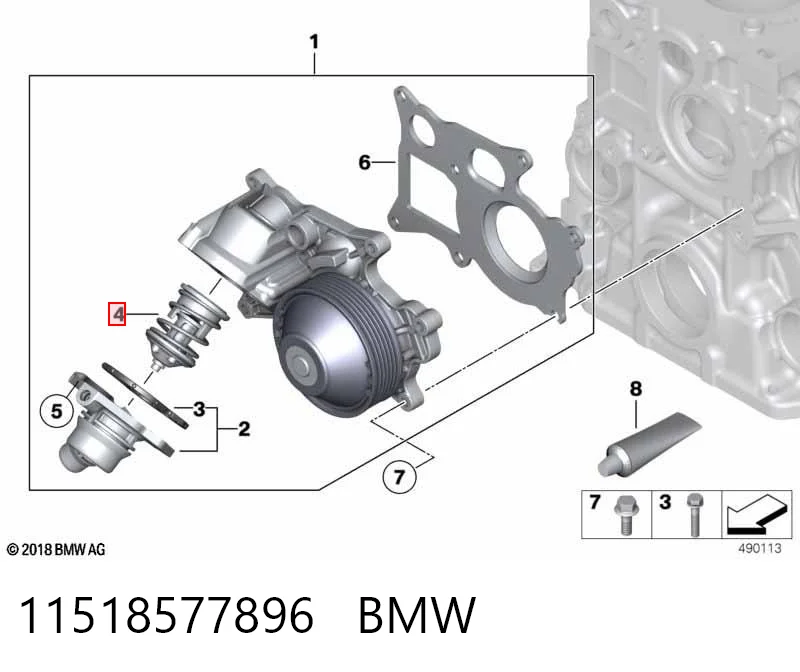 11518577896 BMW Termostato de agua