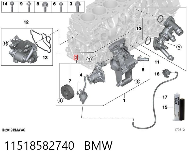 11518582740 BMW Bomba refrigerante coche