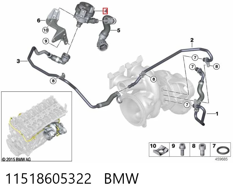 11518605322 BMW Bomba de agua eléctrica auxiliar