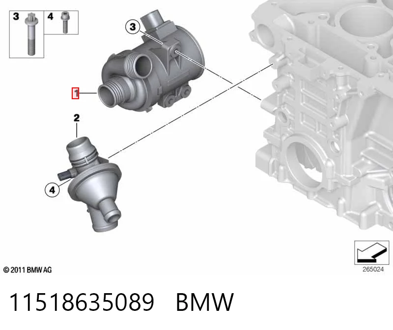 11518635089 BMW Bomba refrigerante coche