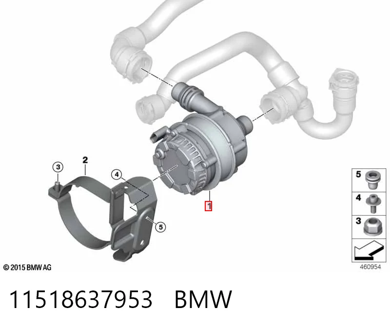 11518637953 BMW Bomba de agua eléctrica auxiliar