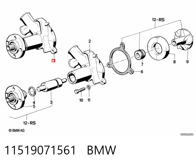 Bomba de refrigeración BMW 3  (E21)