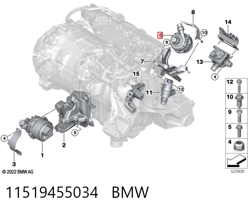 11519455034 BMW Bomba de agua eléctrica auxiliar