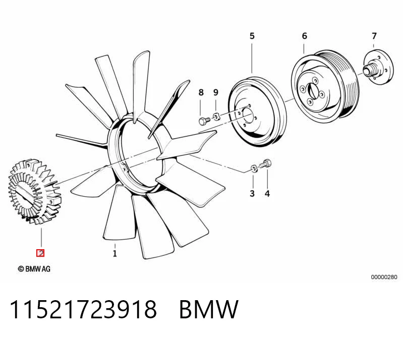 11521723918 BMW Embrague viscoso