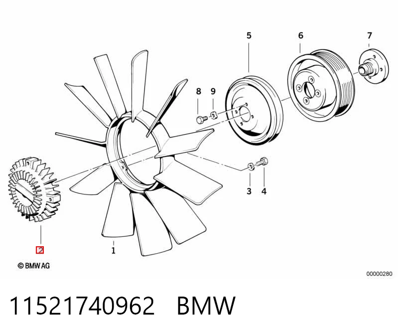 11521740962 BMW Embrague viscoso