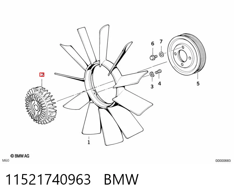 11521740963 BMW Embrague viscoso