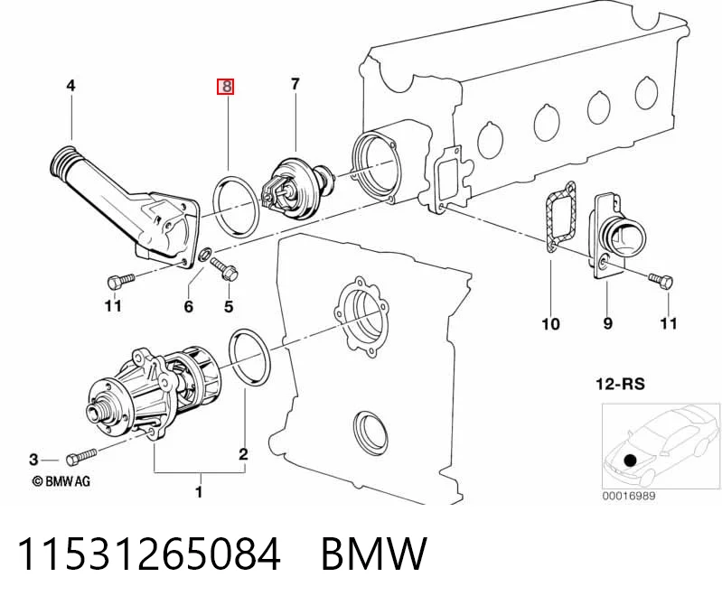 11531265084 BMW Junta termostato