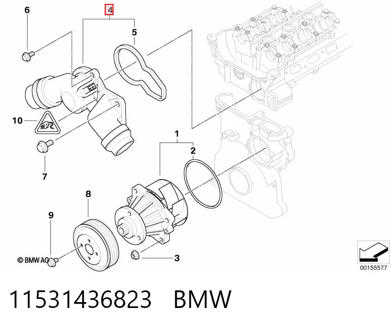 11531436823 BMW Termostato de agua