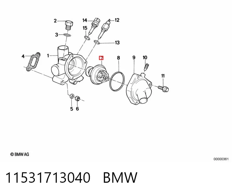 11531713040 BMW Termostato de agua