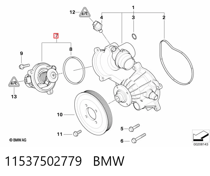 11537502779 BMW Termostato de agua