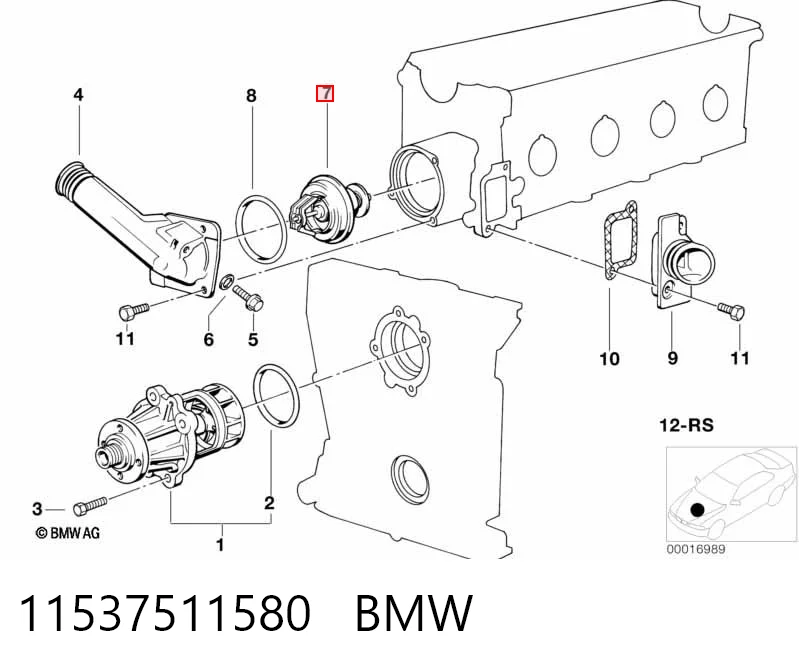 11537511580 BMW Termostato de agua