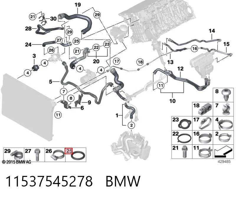 11537545278 BMW Junta de bomba de agua