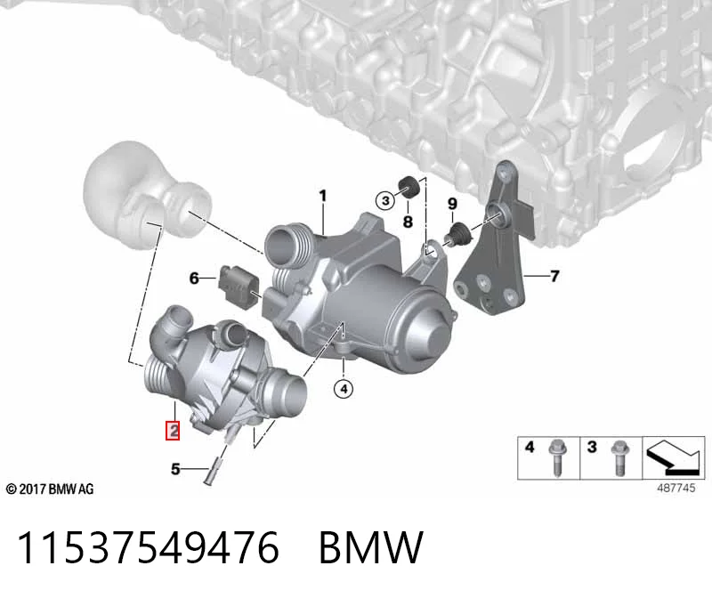 11537549476 BMW Termostato de agua