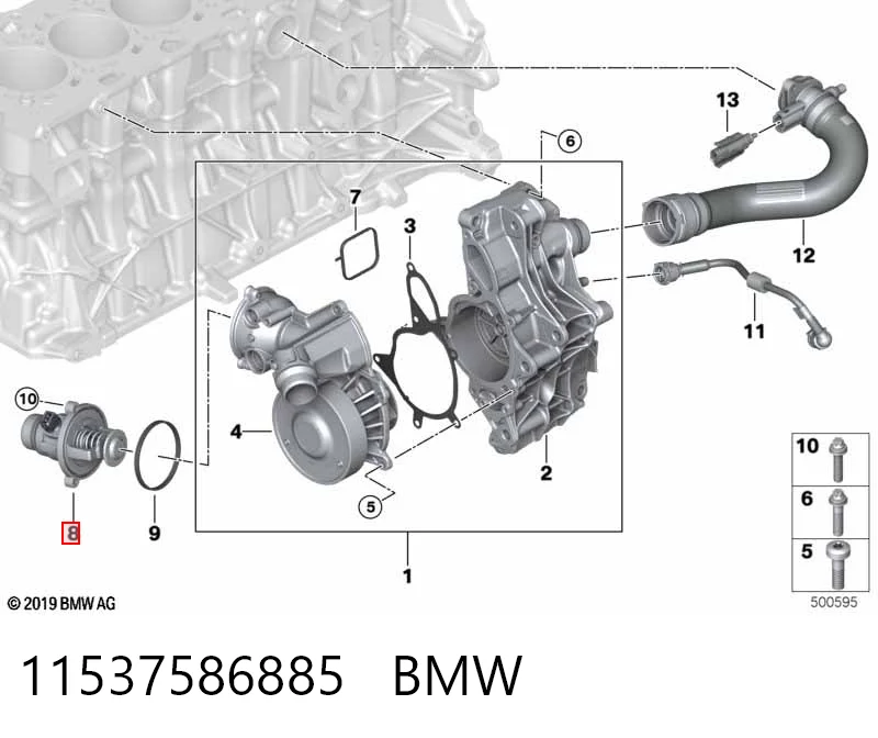 11537586885 BMW Termostato de agua