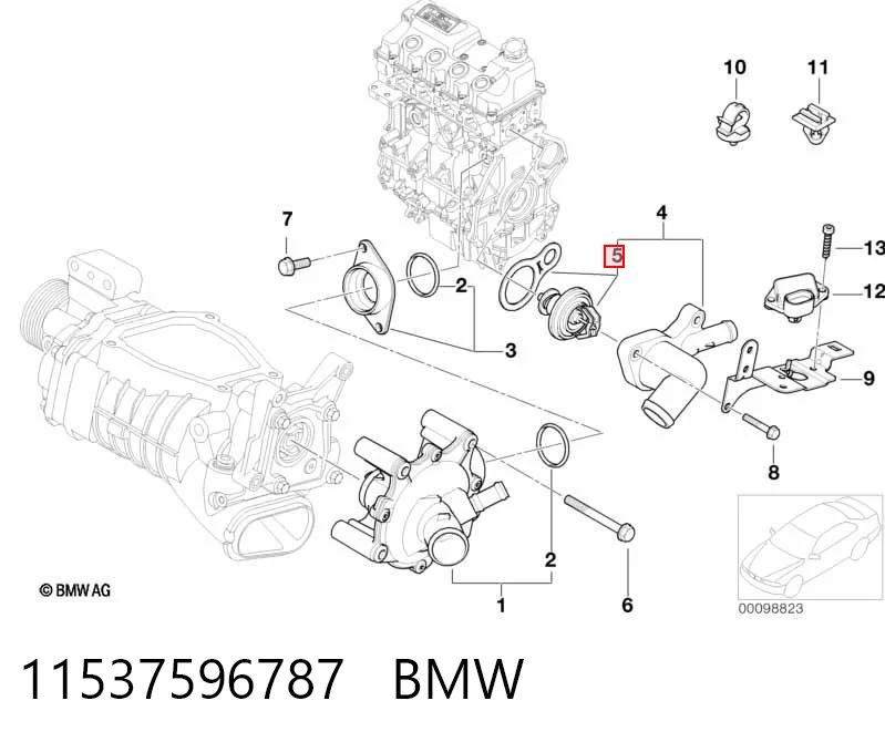 11537596787 BMW Termostato de agua