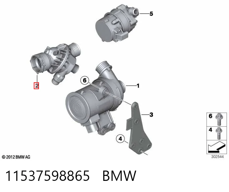 11537598865 BMW Termostato de agua