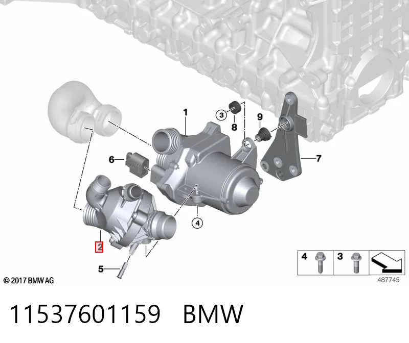 11537601159 BMW Termostato de agua