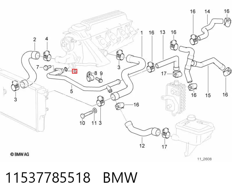 11537785518 BMW Junta de bomba de agua