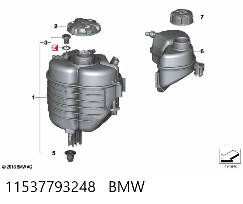 11537793248 BMW Depósito de expansión