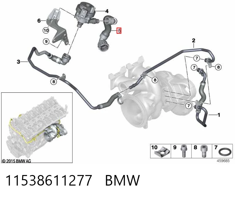 11538611277 BMW Manguera de refrigeración