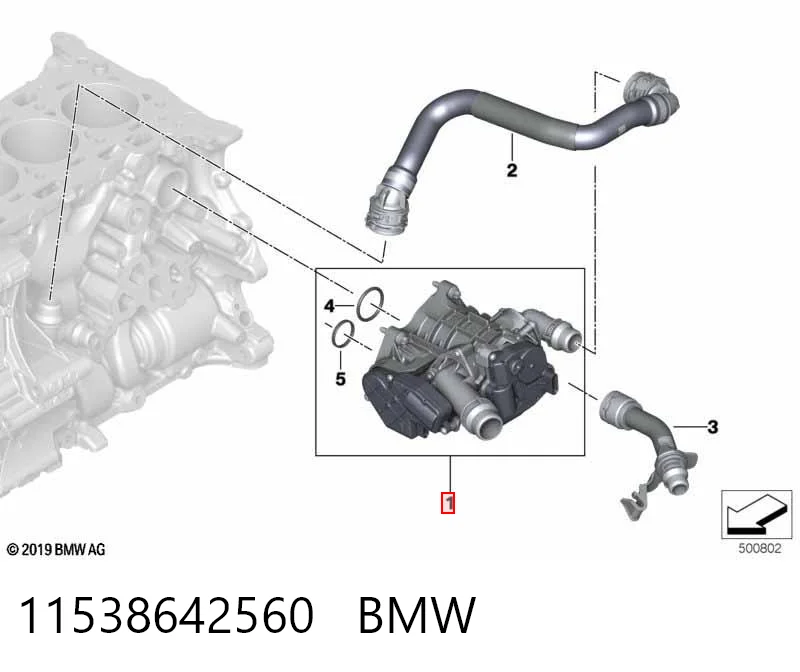 11538642560 BMW Termostato de agua