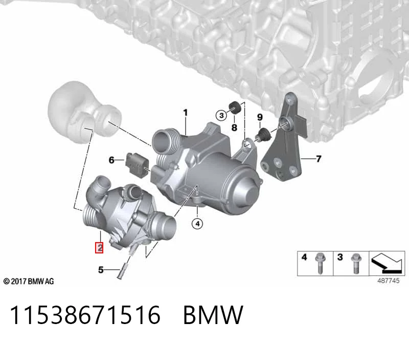 11538671516 BMW Termostato de agua
