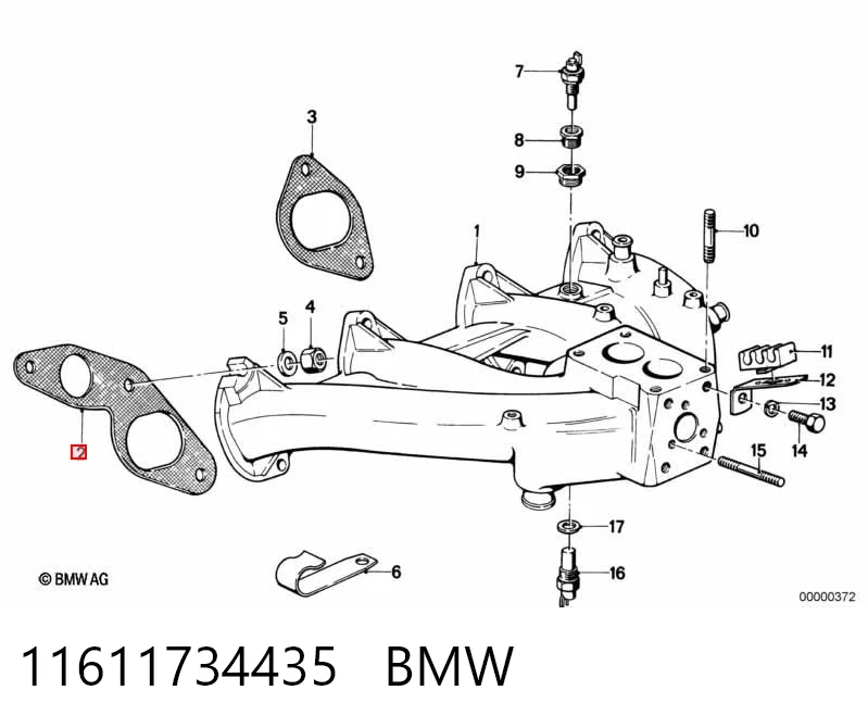 Junta de colector de admisión para BMW 3 E21