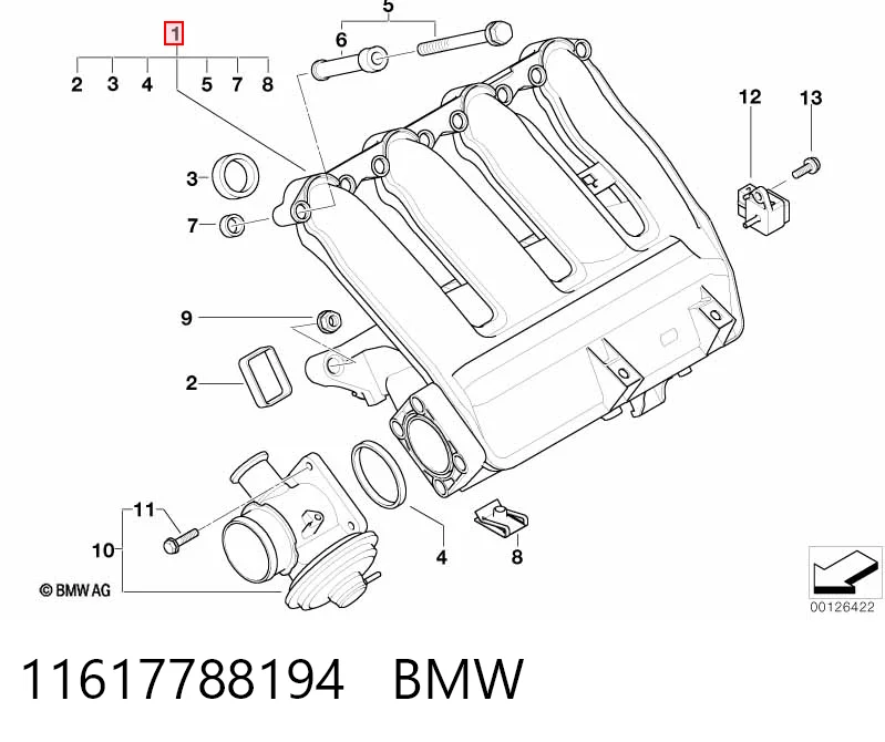 11617788194 BMW Colectores de admisión