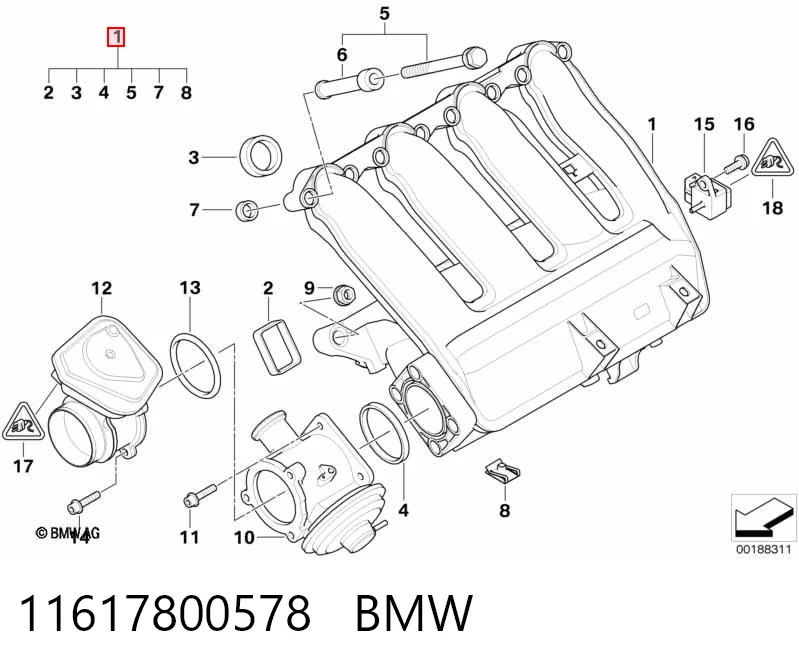 11617800578 BMW Colectores de admisión