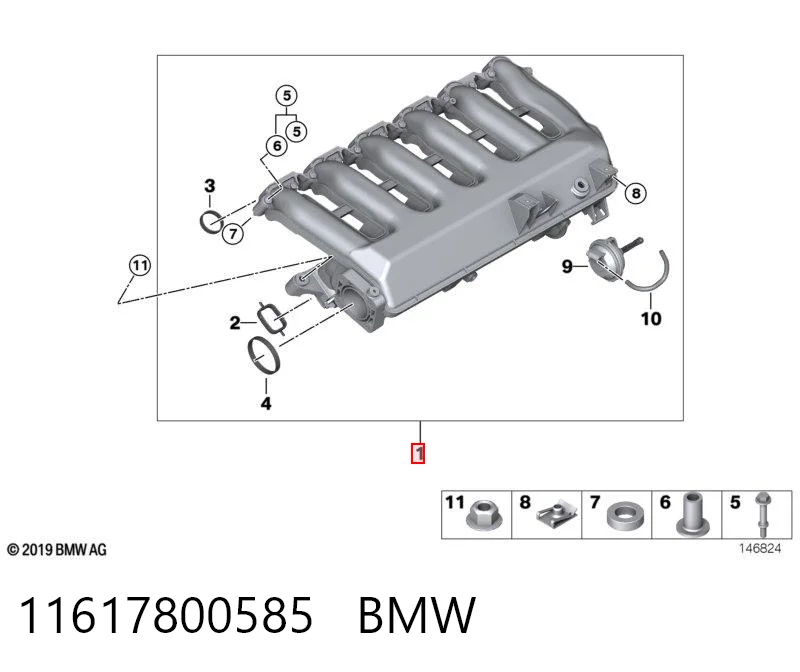 11617800585 BMW Colectores de admisión