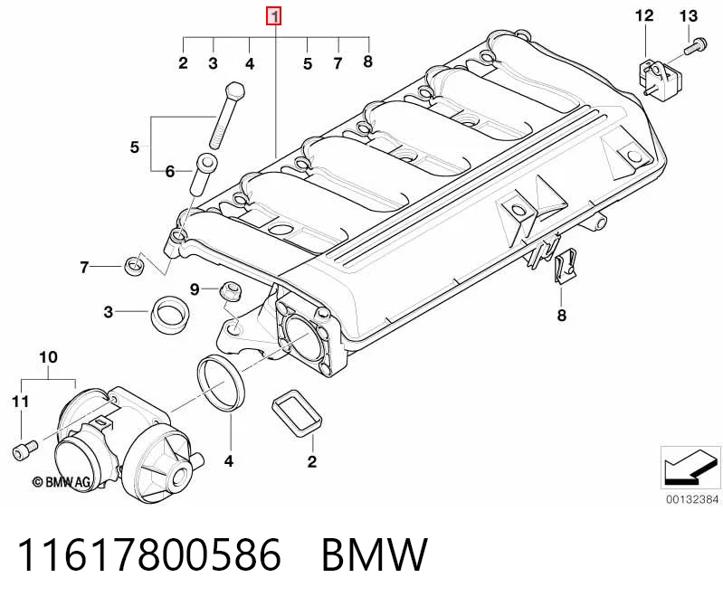 11617800586 BMW Colectores de admisión