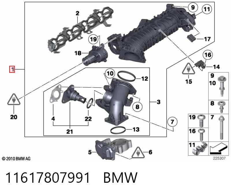 11617807991 BMW Colectores de admisión