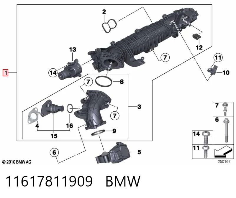 11617811909 BMW Colectores de admisión
