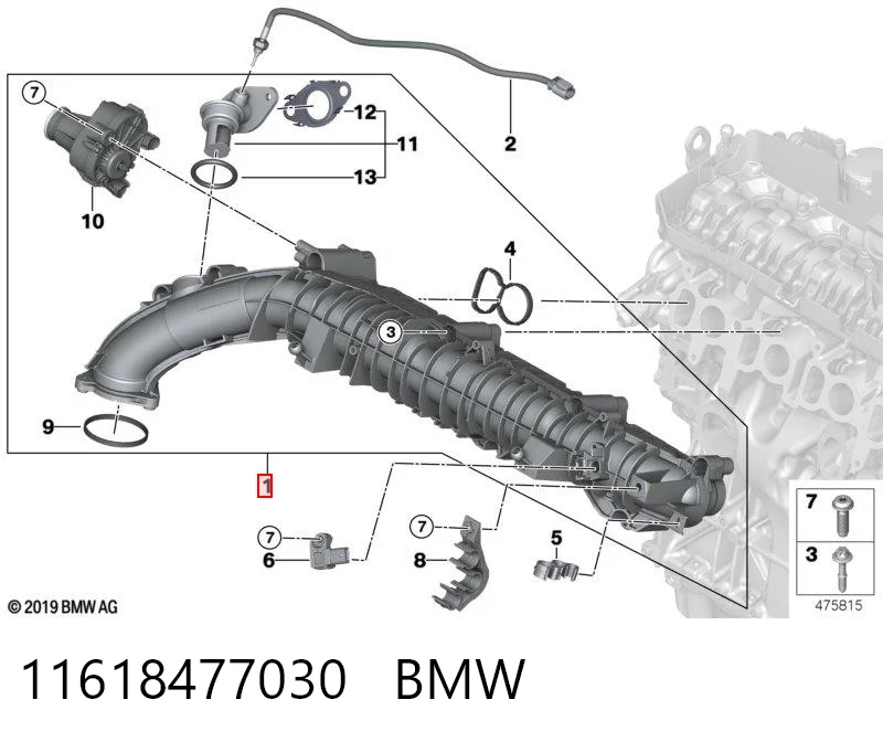 11618477030 BMW Colectores de admisión