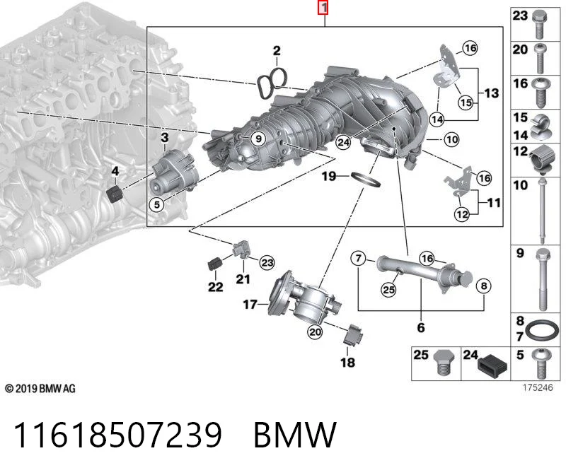 11618507239 BMW Colectores de admisión