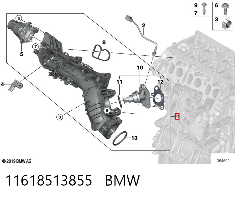 11618513855 BMW Colectores de admisión