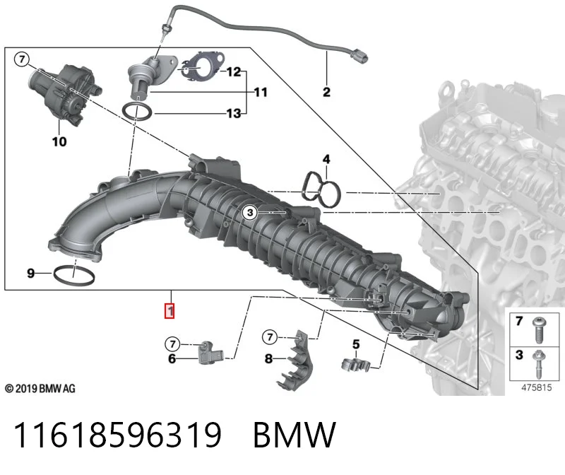 11618596319 BMW Colectores de admisión