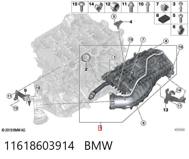 11618603914 BMW Colectores de admisión
