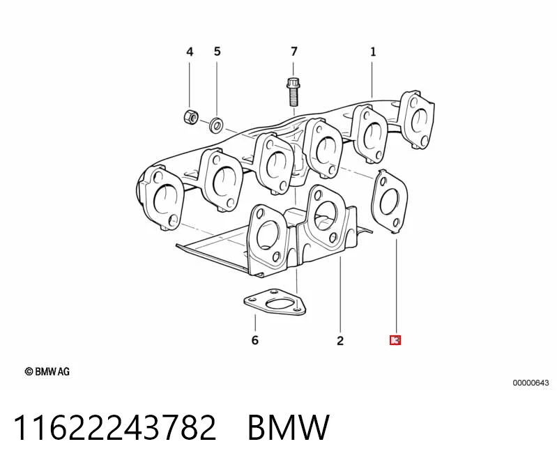  Junta colector escape Land Rover Range Rover 2