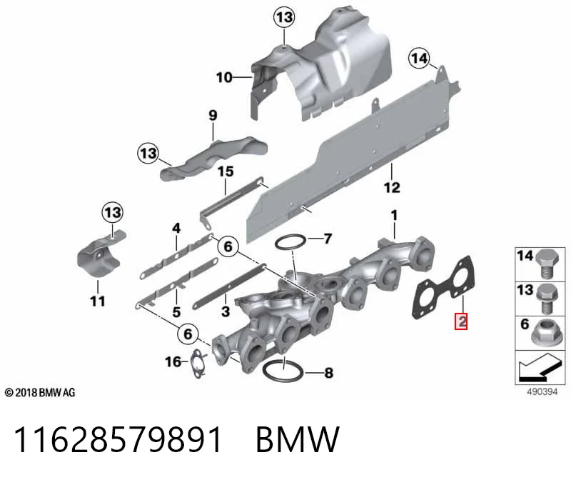 Comprar Junta de colector de escape BMW 3  G20, G80, G28 a bajo precio