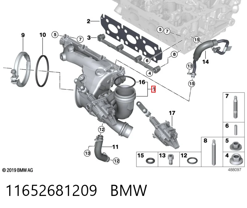 11652681209 BMW Turbo para motor
