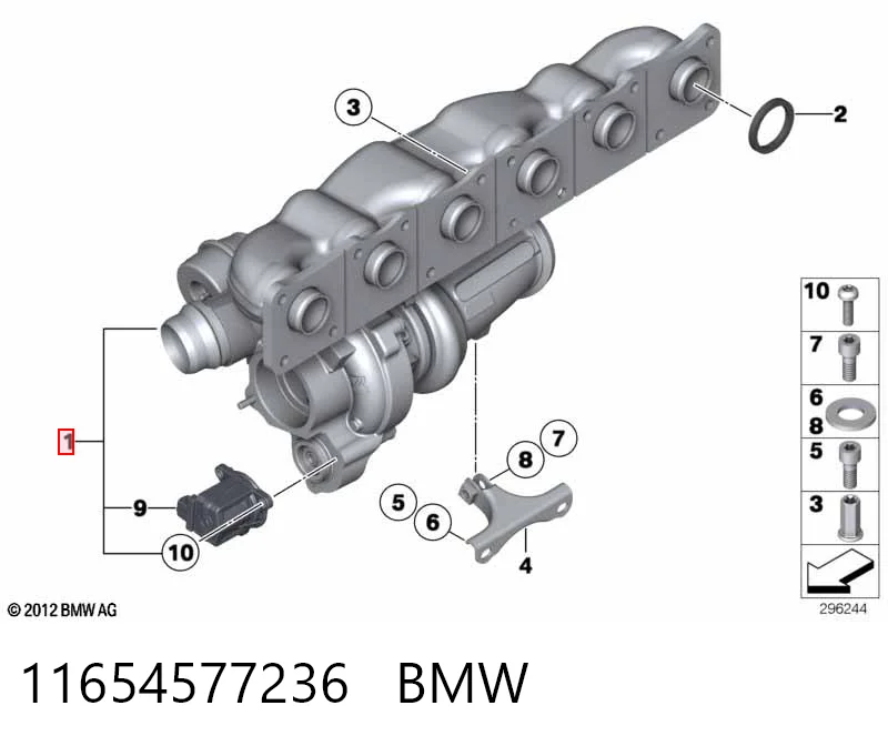 11654577236 BMW Turbo para motor