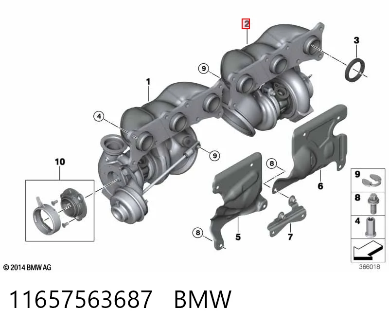 11657563687 BMW Turbo para motor