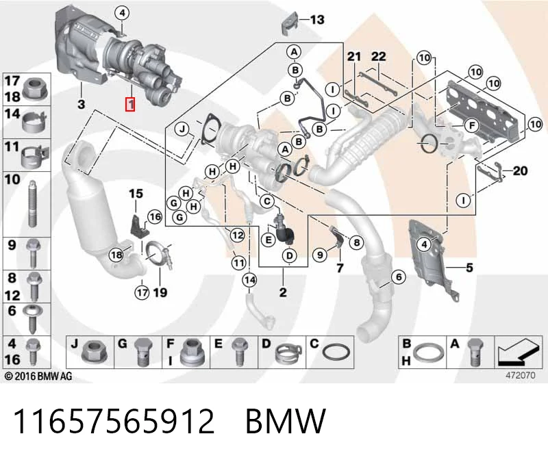 11657565912 BMW Turbo para motor