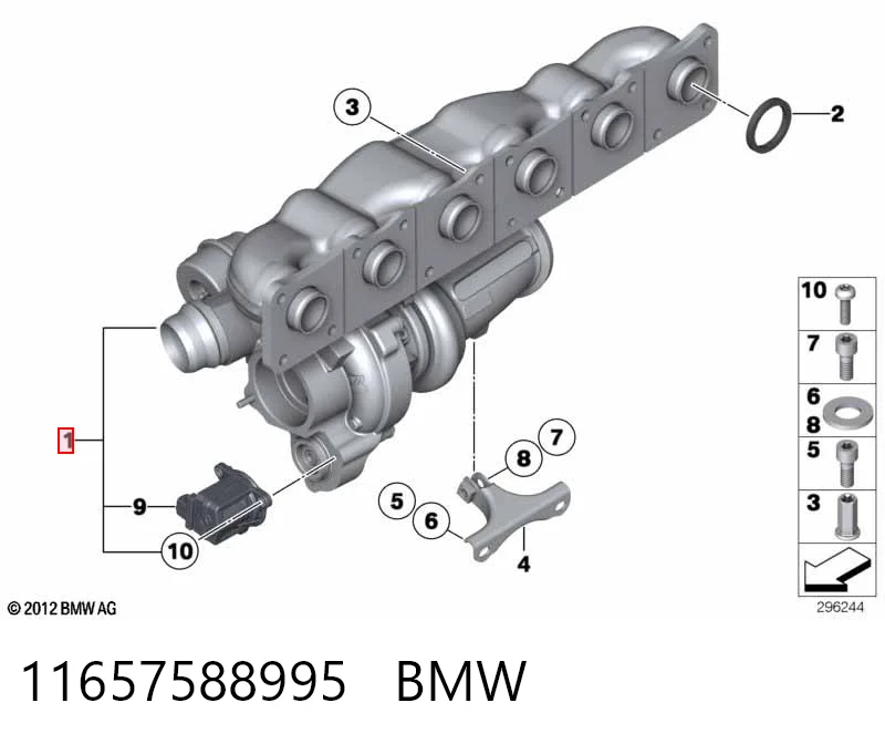 11657588995 BMW Turbo para motor