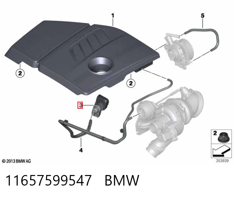 11657599547 BMW Válvula solenoide de control de presión de sobrealimentación