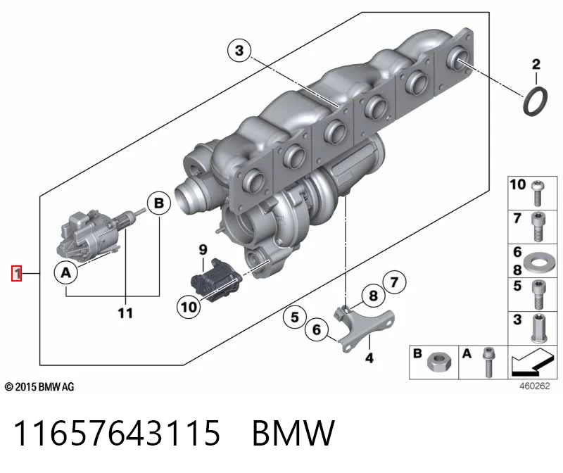11657643115 BMW Turbo para motor