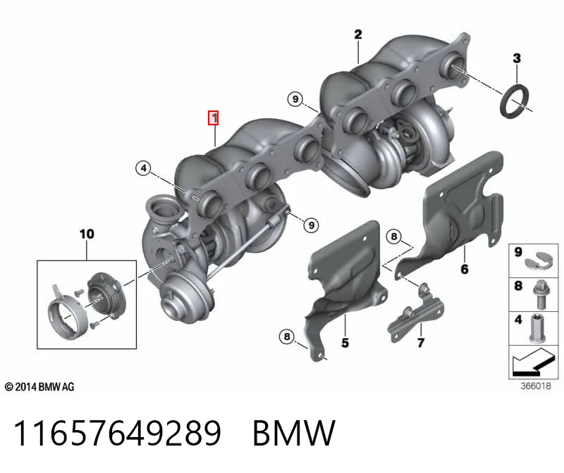 11657649289 BMW Turbo para motor