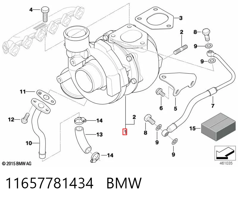 11657781434 BMW Turbo para motor