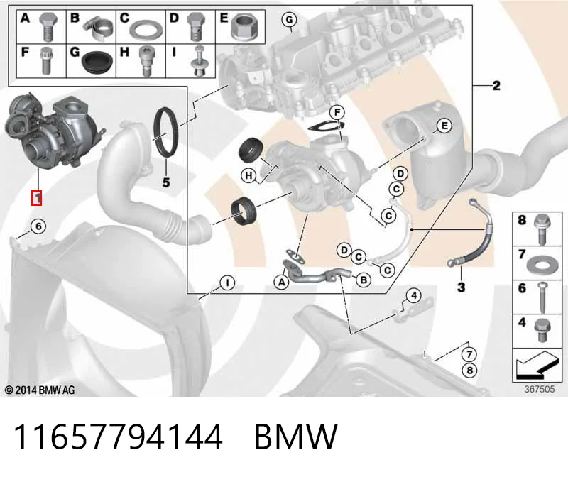 11657794144 BMW Turbo para motor